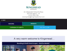 Tablet Screenshot of kingsmeadschool.com